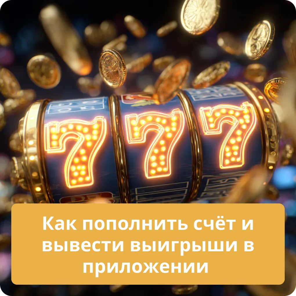 Как пополнить счет и вывести выигрыши в приложении
